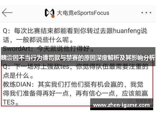 魏震因不当行为遭罚款与禁赛的原因深度解析及其影响分析